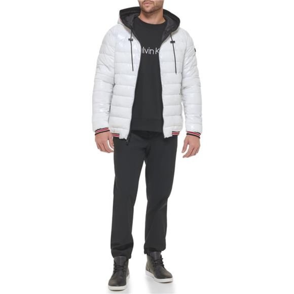 Calvin Klein Hooded Shiny Puffer Jackets, Winter Coats for Men - Picture 4 of 6